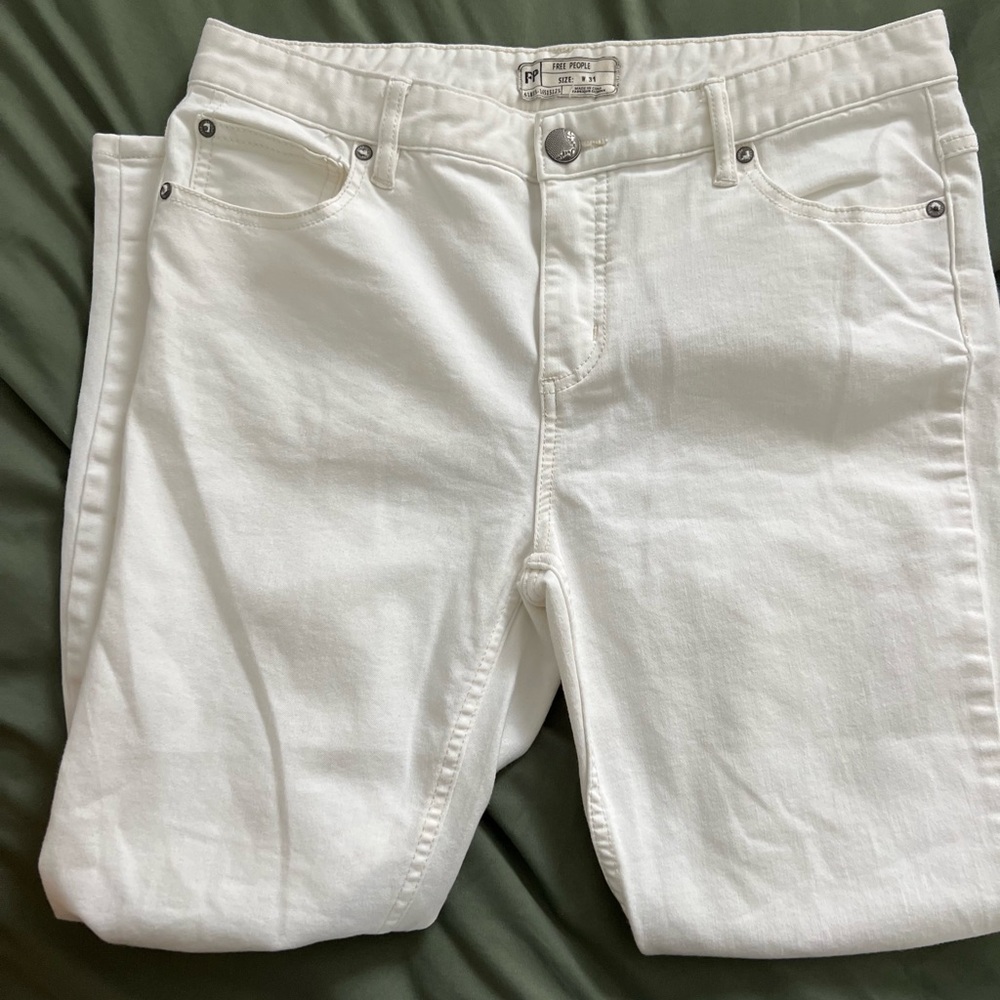 Jeans- Free People Women's White Jeans
